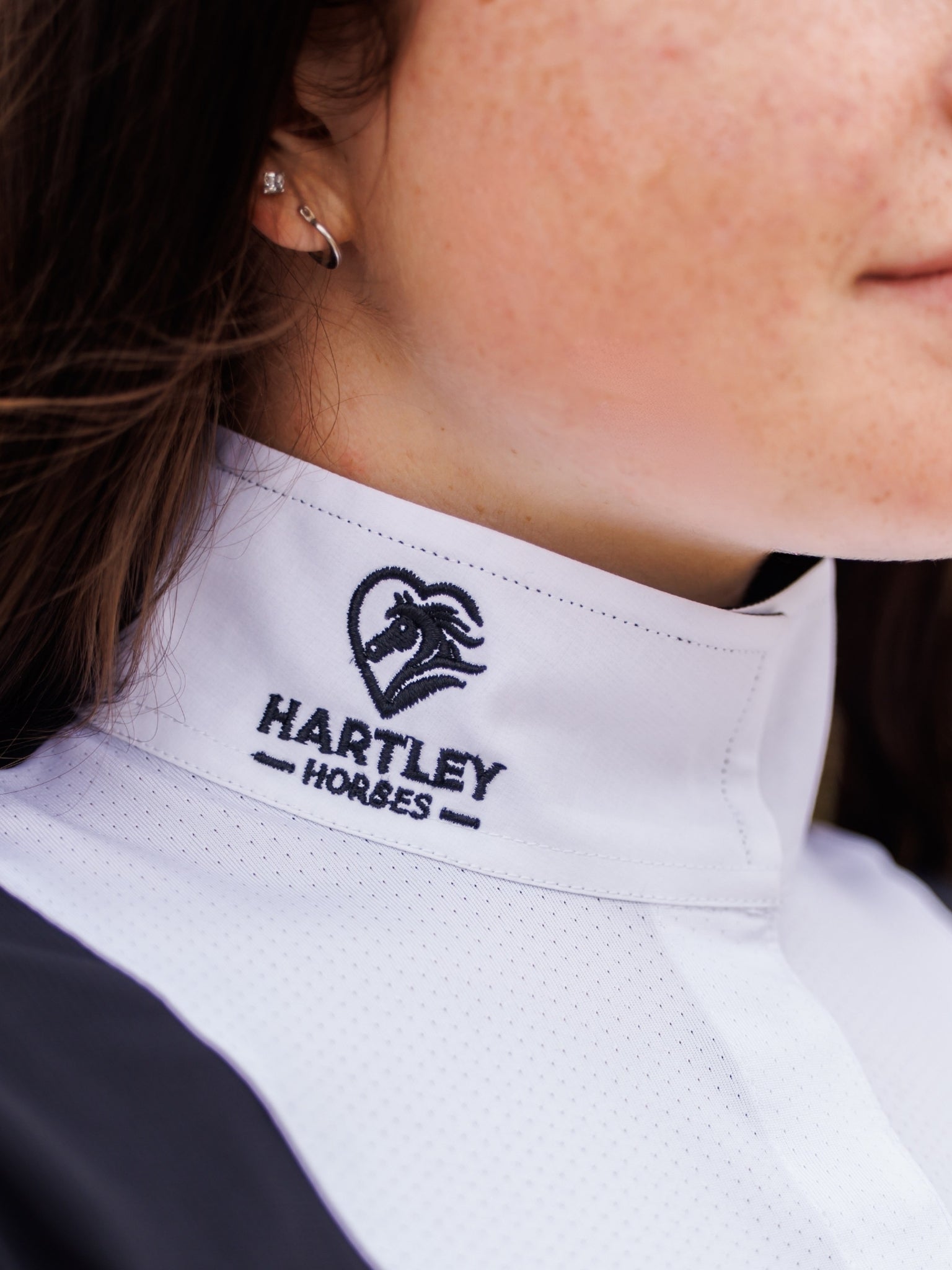 Essex Classics Girls "Luna II" Black Self - Trim Long Sleeve Performance Show Shirt - Essex Classics - Equiluxe Tack