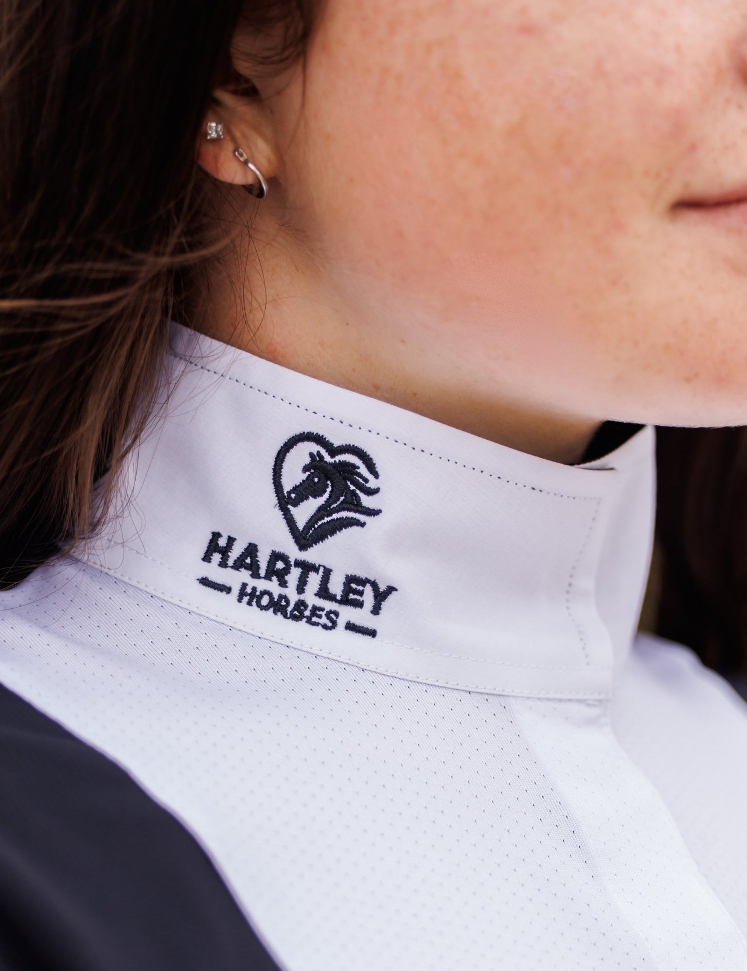 Essex Classics Girls "Luna II" Black Self Trim Short Sleeve Performance Show Shirt - Essex Classics - Equiluxe Tack