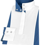 Essex Classics Girls "Luna II" Blue Self - Trim Long Sleeve Performance Show Shirt - Essex Classics - Equiluxe Tack