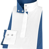 Essex Classics Girls "Luna II" Blue Self - Trim Long Sleeve Performance Show Shirt - Essex Classics - Equiluxe Tack