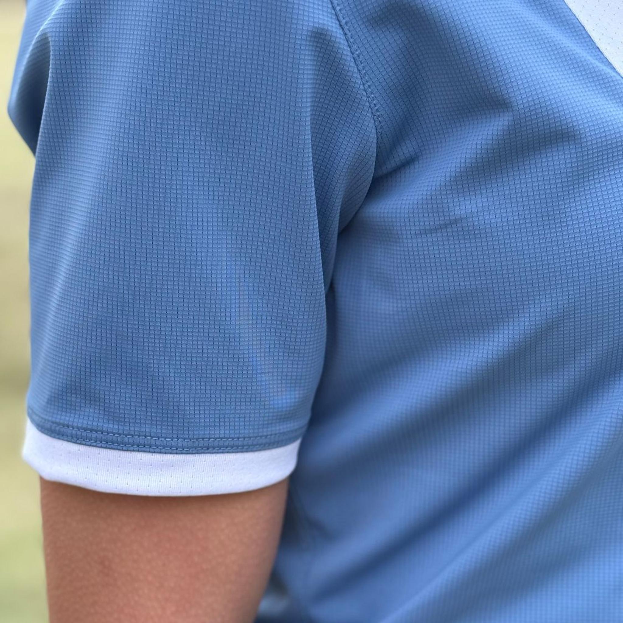 Essex Classics Girls "Luna II" Blue Self - Trim Short Sleeve Performance Show Shirt - Essex Classics - Equiluxe Tack
