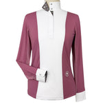 Essex Classics Girls "Luna II" Dark Pink Gallop Garden Long Sleeve Performance Show Shirt - Essex Classics - Equiluxe Tack