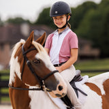 Essex Classics Girls "Luna II" Dark Pink Gallop Garden Short Sleeve Performance Show Shirt - Essex Classics - Equiluxe Tack