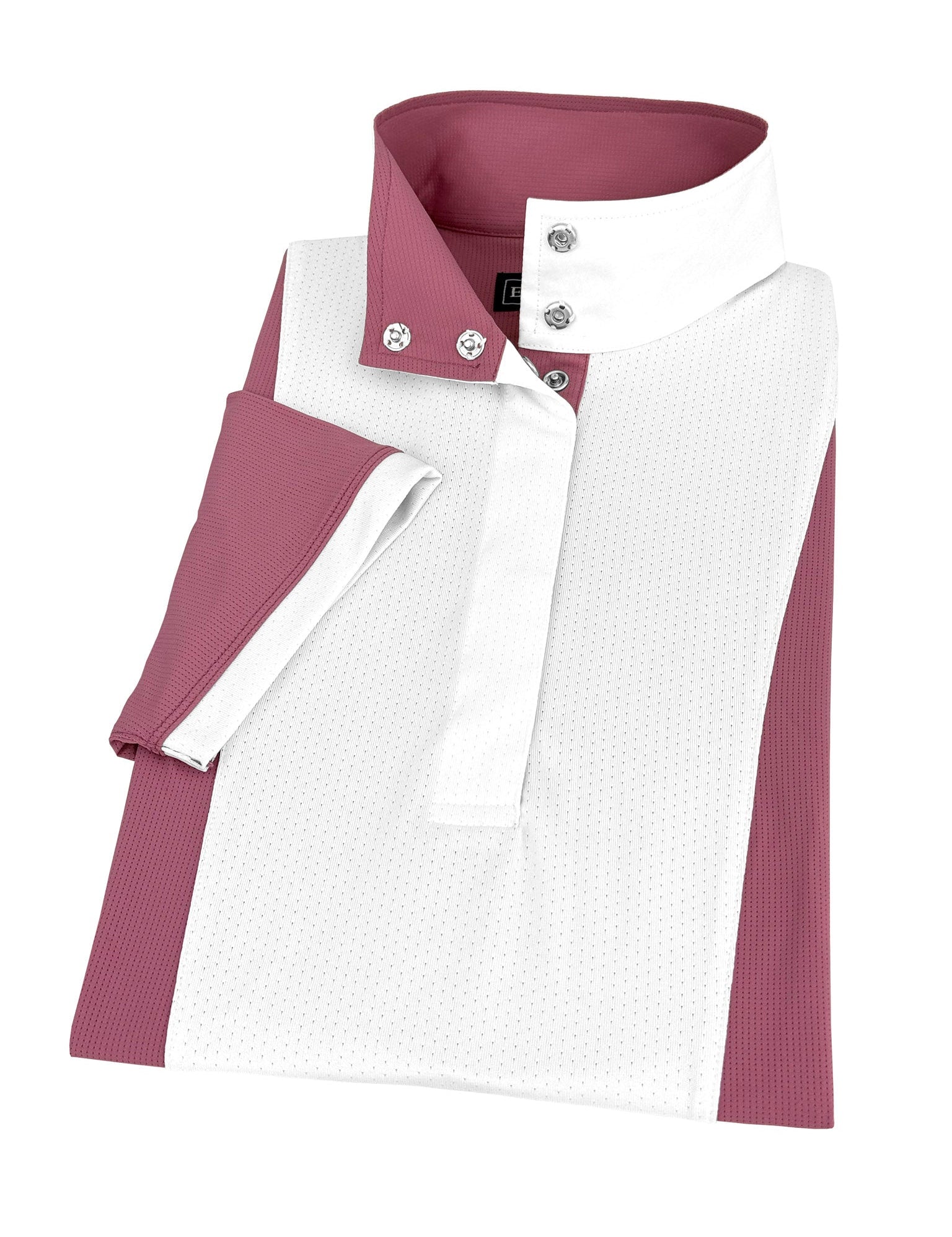 Essex Classics Girls "Luna II" Dark Pink Self - Trim Short Sleeve Performance Show Shirt - Essex Classics - Equiluxe Tack
