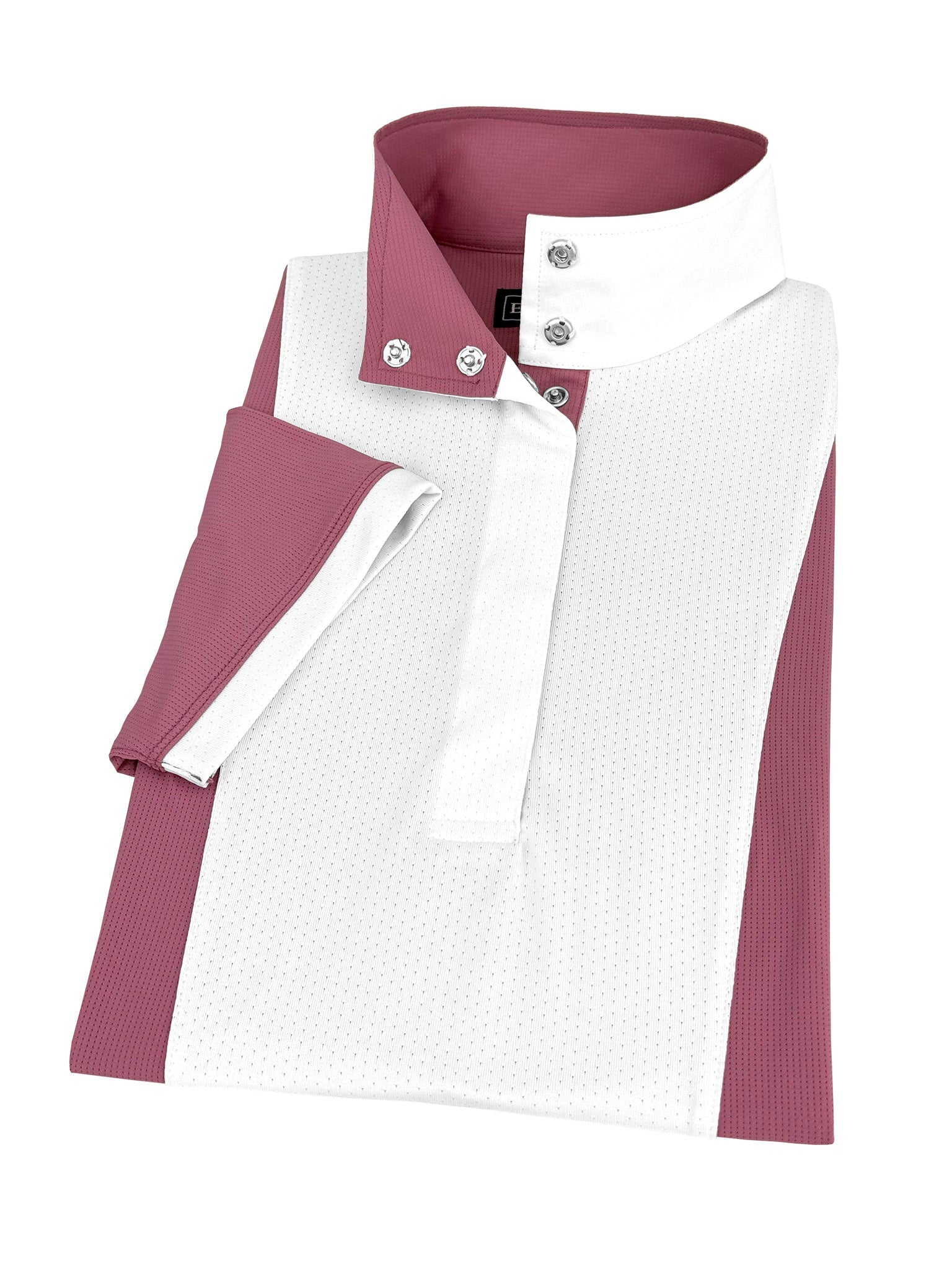 Essex Classics Girls "Luna II" Dark Pink Self - Trim Short Sleeve Performance Show Shirt - Essex Classics - Equiluxe Tack