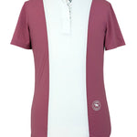 Essex Classics Girls "Luna II" Dark Pink with Unicorns Short Sleeve Performance Show Shirt - Essex Classics - Equiluxe Tack