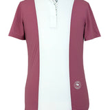 Essex Classics Girls "Luna II" Dark Pink with Unicorns Short Sleeve Performance Show Shirt - Essex Classics - Equiluxe Tack