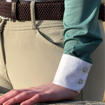 Essex Classics Girls "Luna II" Forest Green Self - Trim Long Sleeve Performance Show Shirt - Essex Classics - Equiluxe Tack