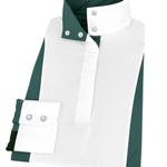 Essex Classics Girls "Luna II" Forest Green Self - Trim Long Sleeve Performance Show Shirt - Essex Classics - Equiluxe Tack
