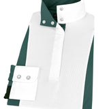 Essex Classics Girls "Luna II" Forest Green Self - Trim Long Sleeve Performance Show Shirt - Essex Classics - Equiluxe Tack