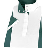 Essex Classics Girls "Luna II" Forest Green Self - Trim Short Sleeve Performance Show Shirt - Essex Classics - Equiluxe Tack