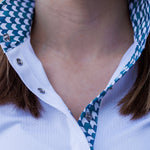 Essex Classics Girls "Luna II" Forest Green with Geometric Short Sleeve Performance Show Shirt - Essex Classics - Equiluxe Tack