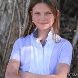 Essex Classics Girls "Luna II" Lilac Short Sleeve Performance Show Shirt with Diamond and Daisy Trim - Essex Classics - Equiluxe Tack