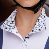 Essex Classics Girls "Luna II" Marine Blue with Woof & Whimsy Long Sleeve Performance Show Shirt - Equiluxe Tack
