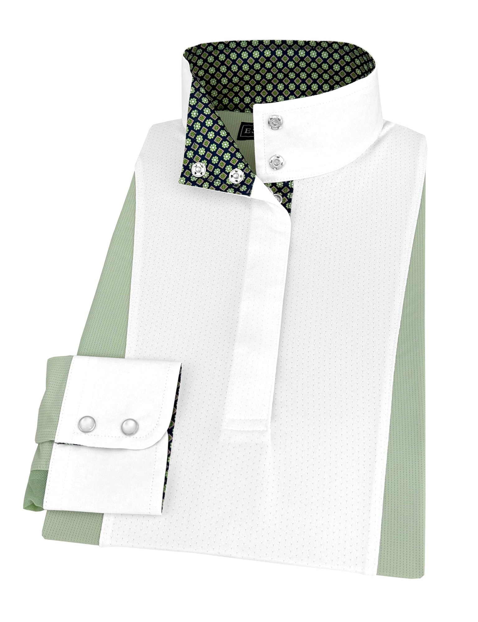 Essex Classics Girls "Luna II" Sage Green Long Sleeve Performance Show Shirt - Essex Classics - Equiluxe Tack
