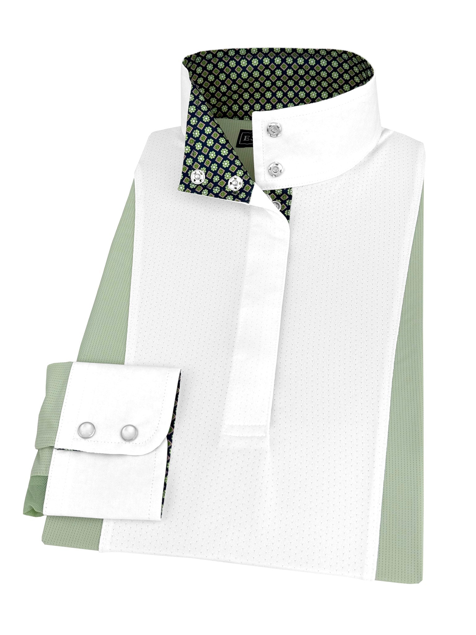 Essex Classics Girls "Luna II" Sage Green Long Sleeve Performance Show Shirt - Essex Classics - Equiluxe Tack