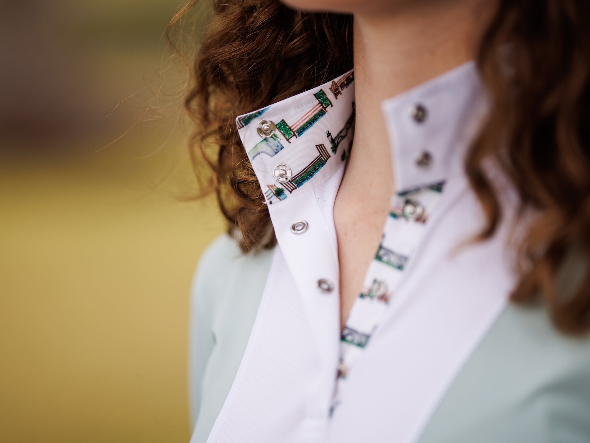 Essex Classics Girls "Luna II" Seafoam with Hunter Derby Short Sleeve Performance Show Shirt - Essex Classics - Equiluxe Tack