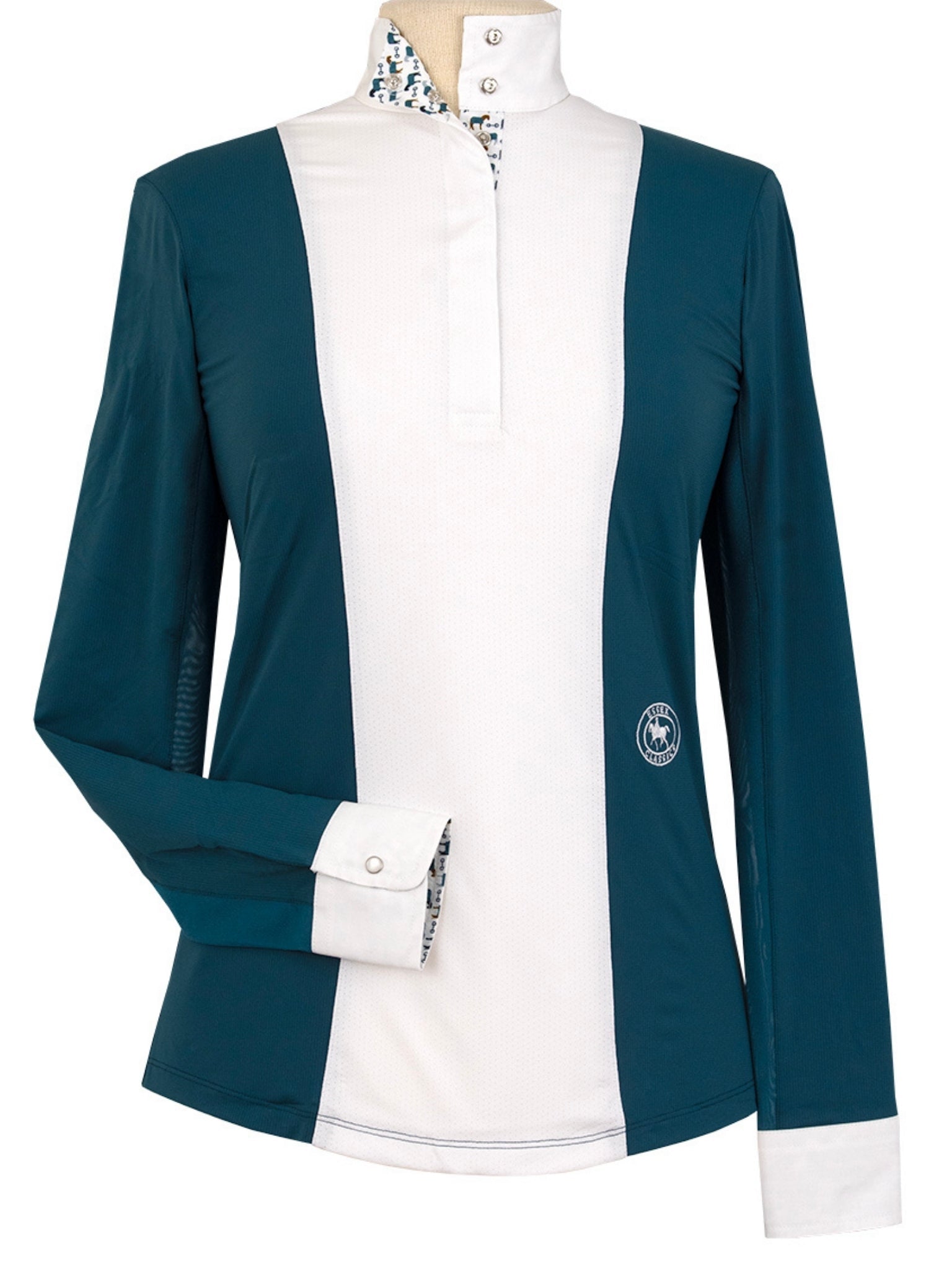 Essex Classics Girls "Luna II" Teal with Cozy Crew Long Sleeve Performance Show Shirt - Equiluxe Tack