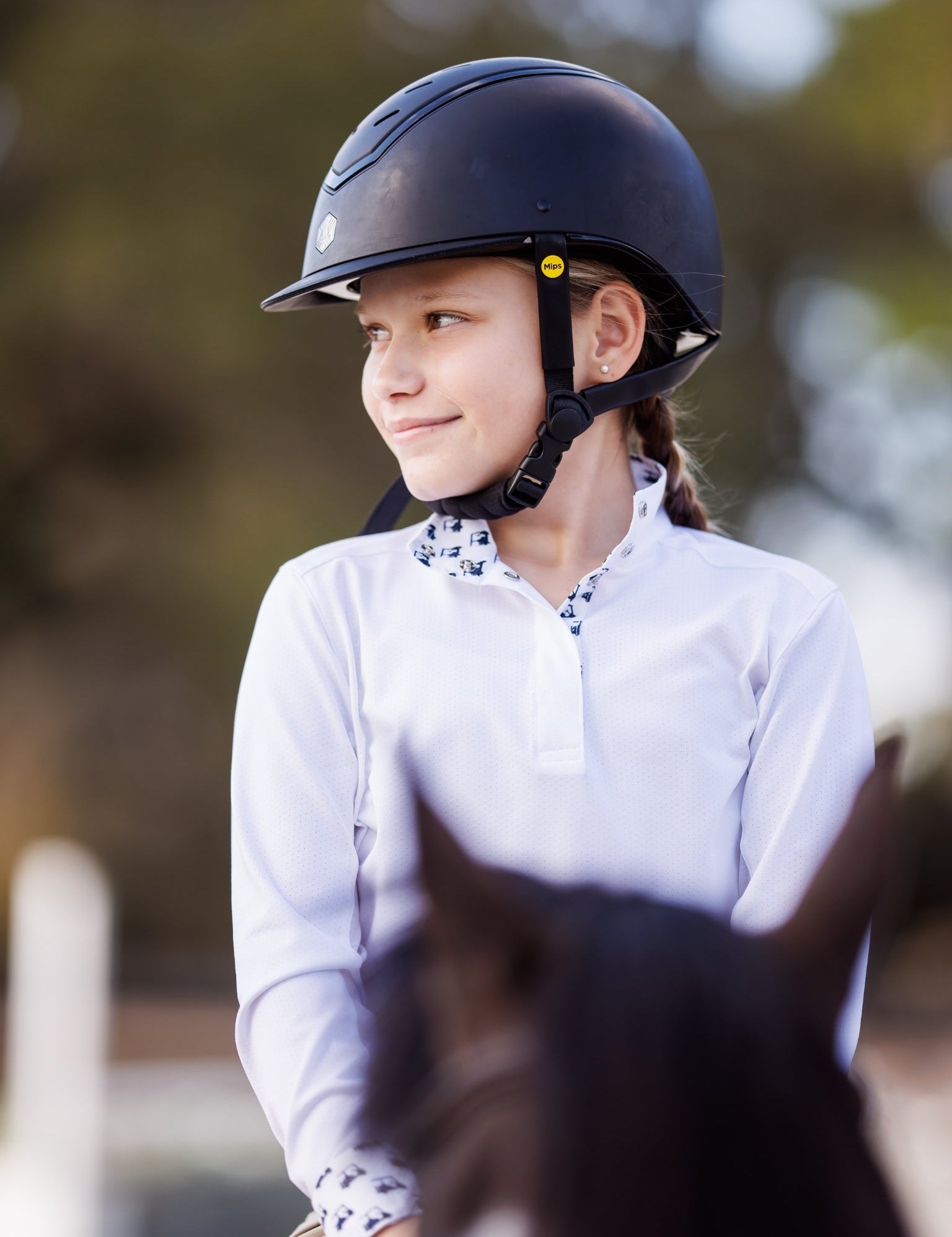Essex Classics Golf Carts Girls Talent Yarn Straight Collar Long Sleeve Show Shirt - Essex Classics - Equiluxe Tack