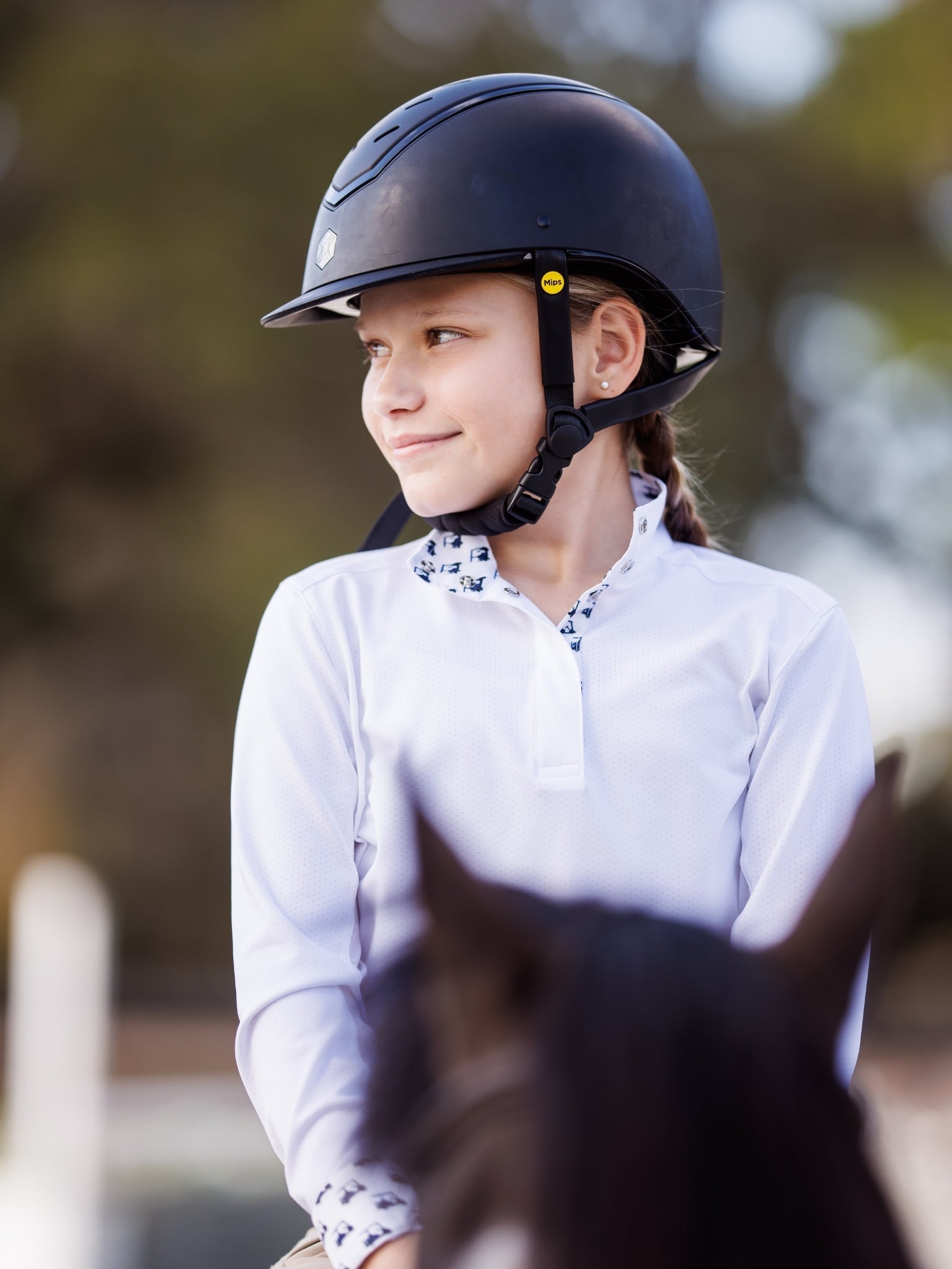 Essex Classics Golf Carts Girls Talent Yarn Straight Collar Long Sleeve Show Shirt - Essex Classics - Equiluxe Tack