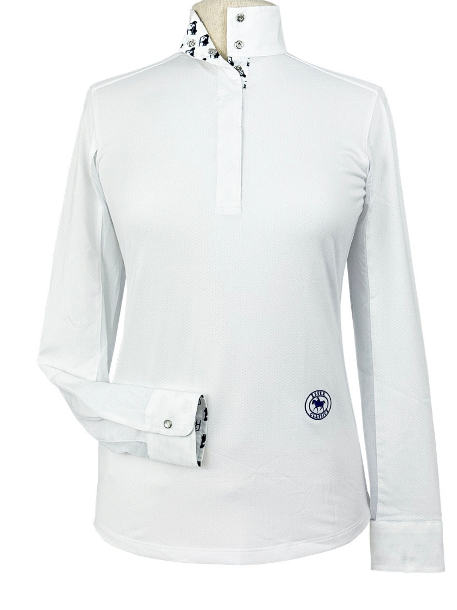 Essex Classics Golf Carts Girls Talent Yarn Straight Collar Long Sleeve Show Shirt - Essex Classics - Equiluxe Tack