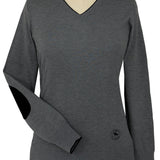 Essex Classics Grey with Black Trey V - Neck Sweater - Essex Classics - Equiluxe Tack