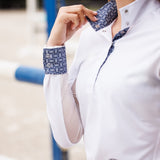 Essex Classics Hampton Lattice Ladies Talent Yarn Straight Collar Long Sleeve Show Shirt - Equiluxe Tack