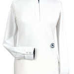 Essex Classics Hampton Lattice Ladies Talent Yarn Straight Collar Long Sleeve Show Shirt - Equiluxe Tack