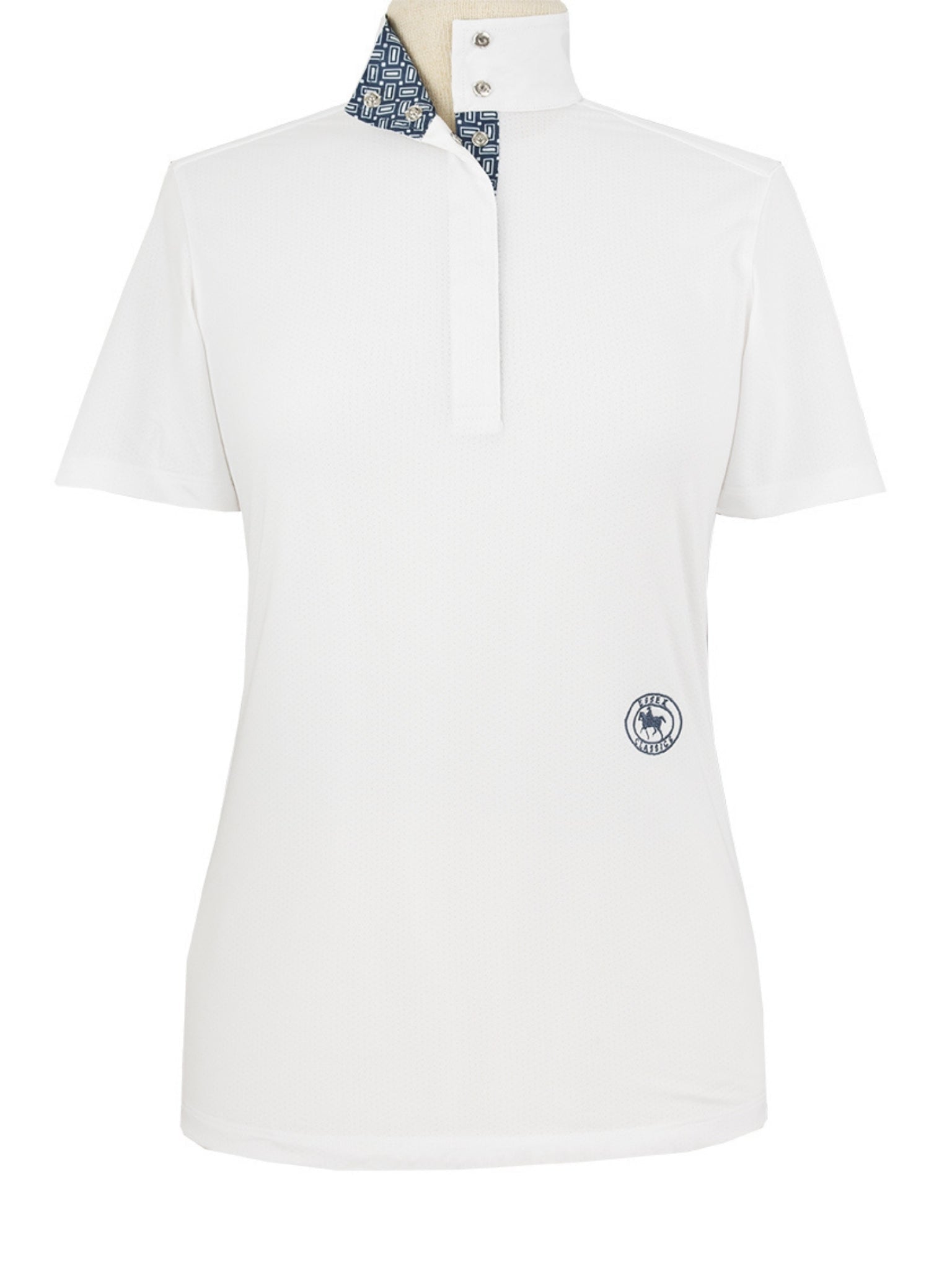 Essex Classics Hampton Lattice Ladies Talent Yarn Straight Collar Short Sleeve Show Shirt - Equiluxe Tack
