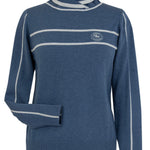 Essex Classics Hampton Sweater - Dusty Blue & Light Grey - Equiluxe Tack