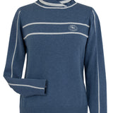 Essex Classics Hampton Sweater - Dusty Blue & Light Grey - Equiluxe Tack