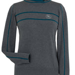 Essex Classics Hampton Sweater - Grey & Teal - Equiluxe Tack