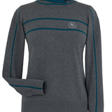 Essex Classics Hampton Sweater - Grey & Teal - Equiluxe Tack