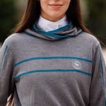 Essex Classics Hampton Sweater - Grey & Teal - Equiluxe Tack