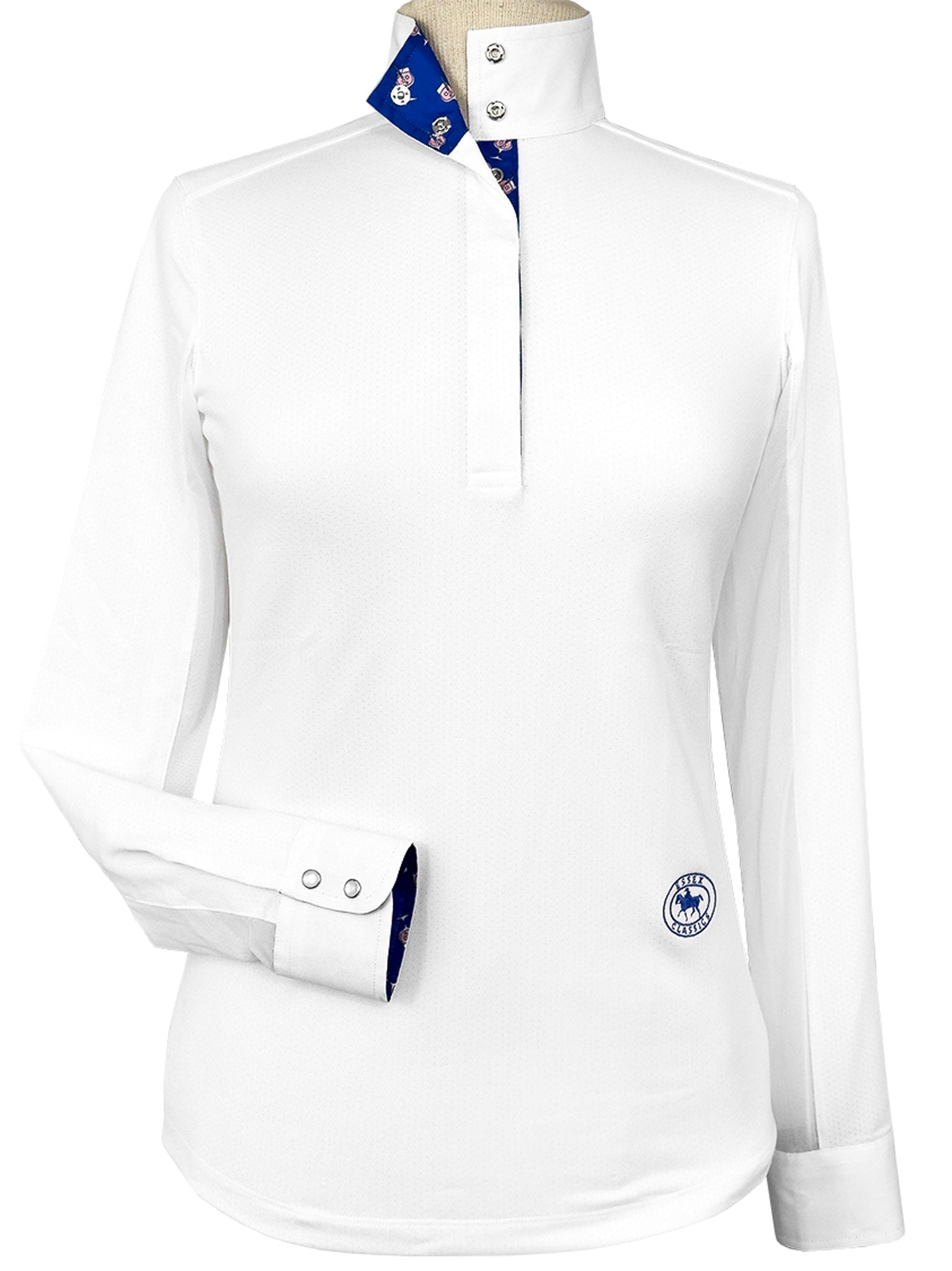 Essex Classics Happy Hour Ladies Talent Yarn Straight Collar Long Sleeve Show Shirt - Essex Classics - Equiluxe Tack