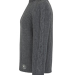 Essex Classics Laced Rein Cable Knit Sweater - Charcoal - Equiluxe Tack