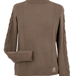 Essex Classics Laced Rein Cable Knit Sweater - Tan - Equiluxe Tack
