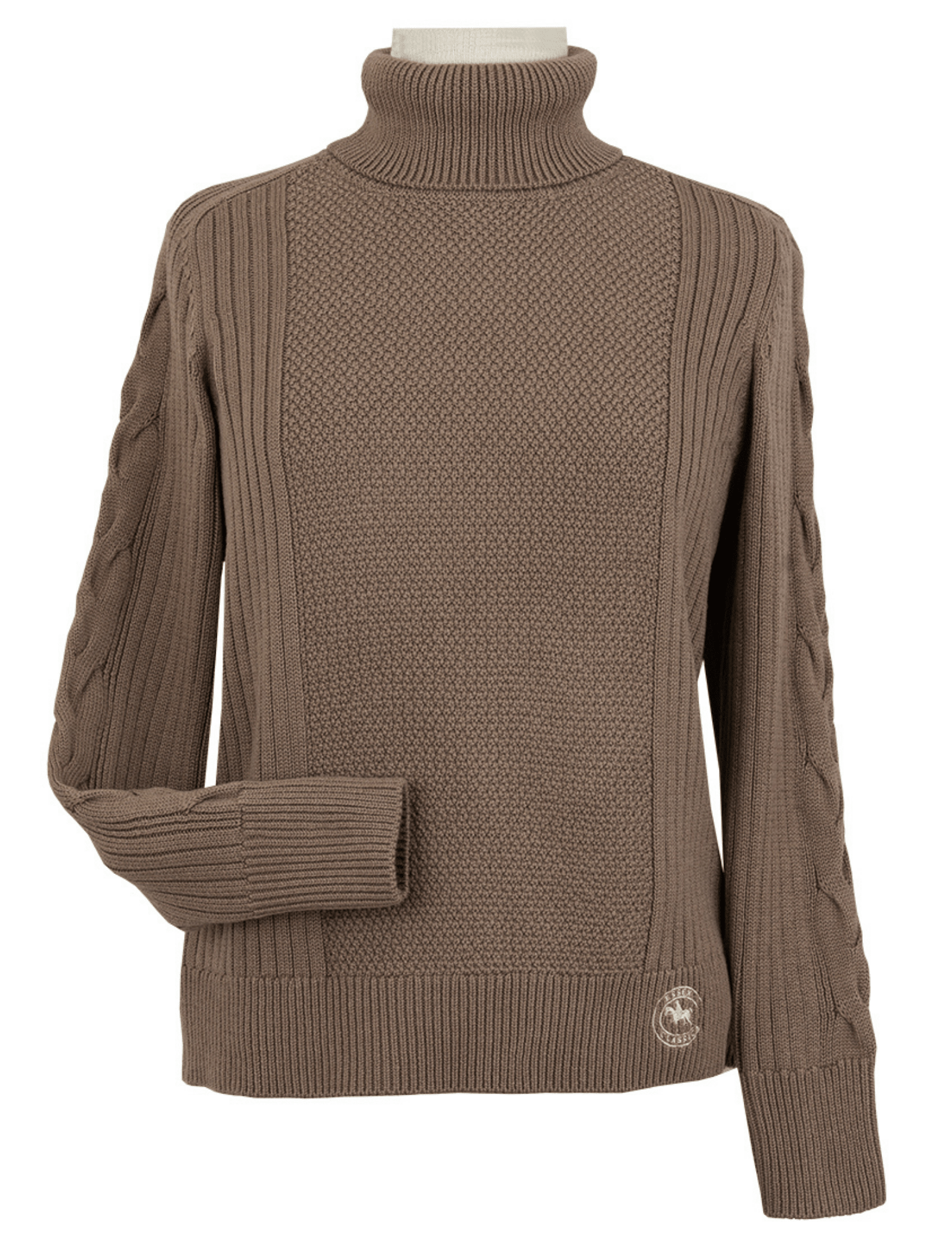 Essex Classics Laced Rein Cable Knit Sweater - Tan - Equiluxe Tack