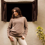 Essex Classics Laced Rein Cable Knit Sweater - Tan - Equiluxe Tack