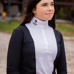 Essex Classics Ladies "Luna II" Black Self - Trim Long Sleeve Performance Show Shirt - Essex Classics - Equiluxe Tack