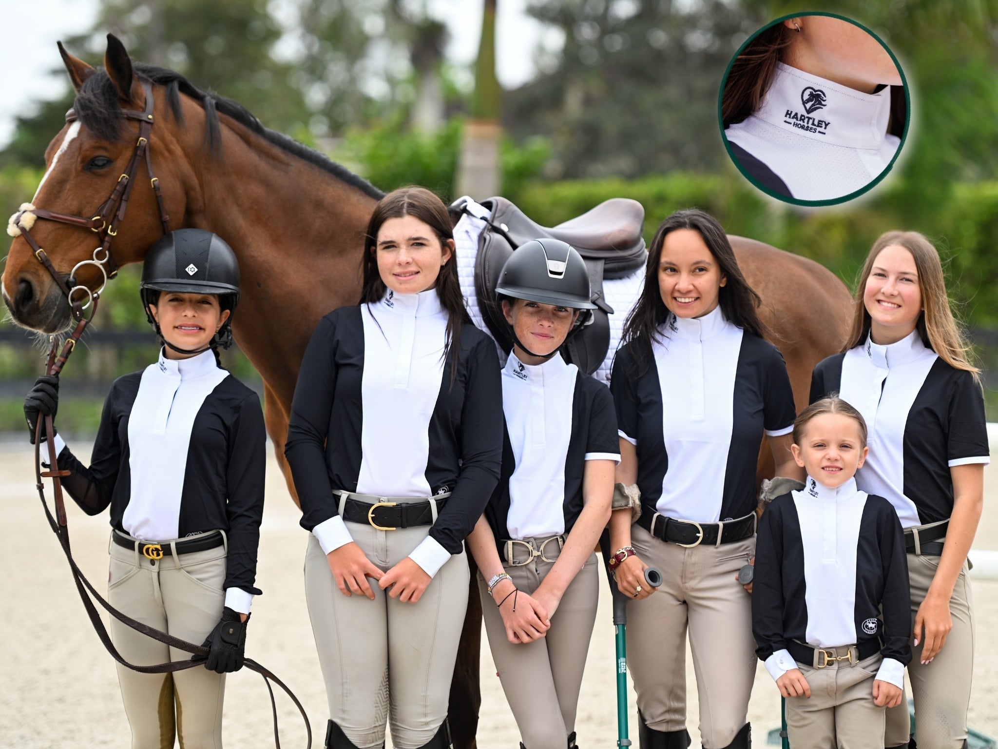 Essex Classics Ladies "Luna II" Black Self - Trim Long Sleeve Performance Show Shirt - Essex Classics - Equiluxe Tack