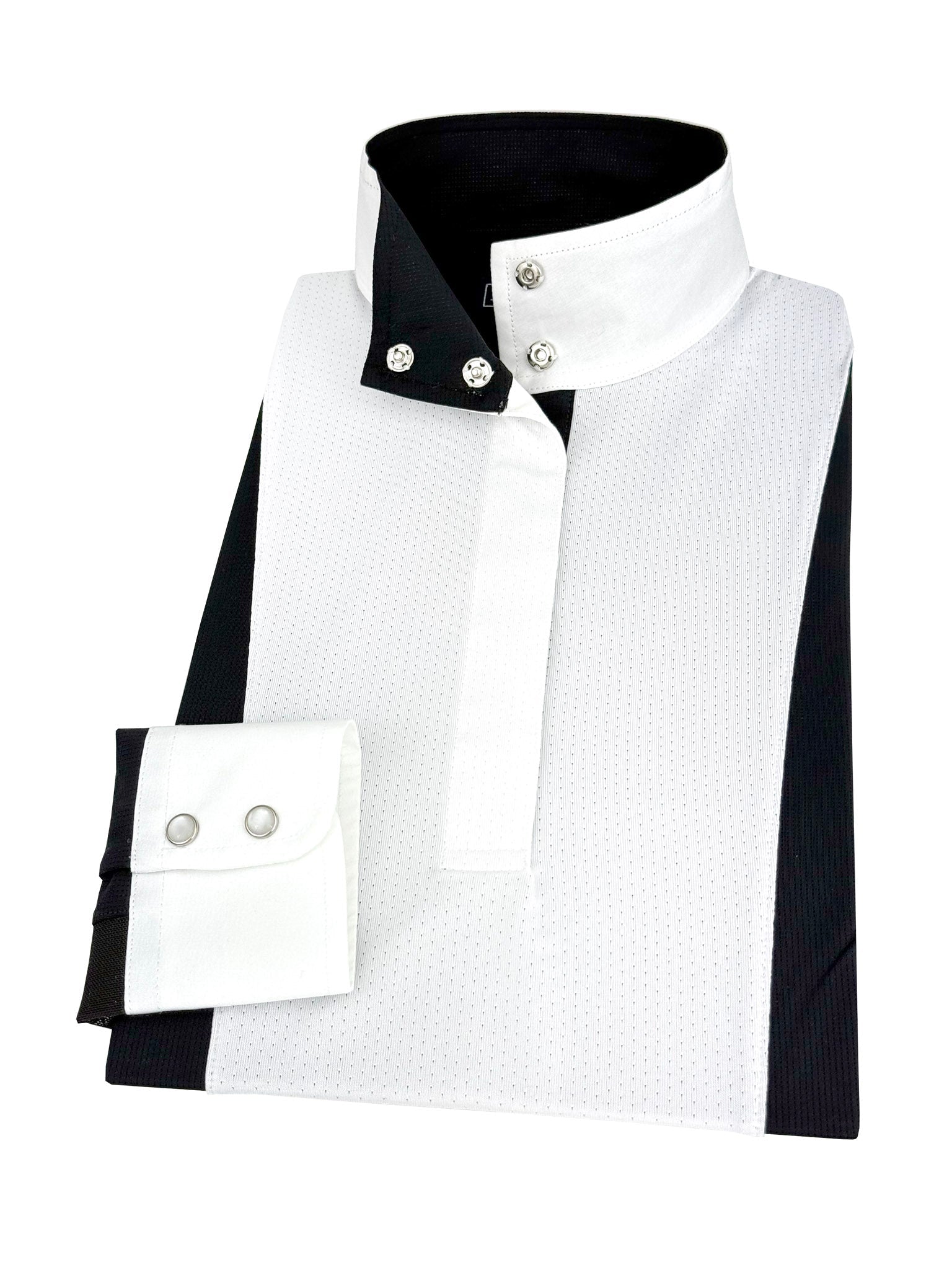 Essex Classics Ladies "Luna II" Black Self - Trim Long Sleeve Performance Show Shirt - Essex Classics - Equiluxe Tack