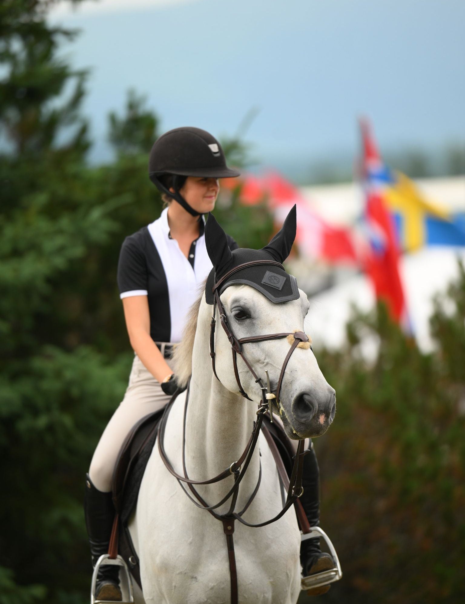Essex Classics Ladies "Luna II" Black Self - Trim Short Sleeve Performance Show Shirt - Essex Classics - Equiluxe Tack