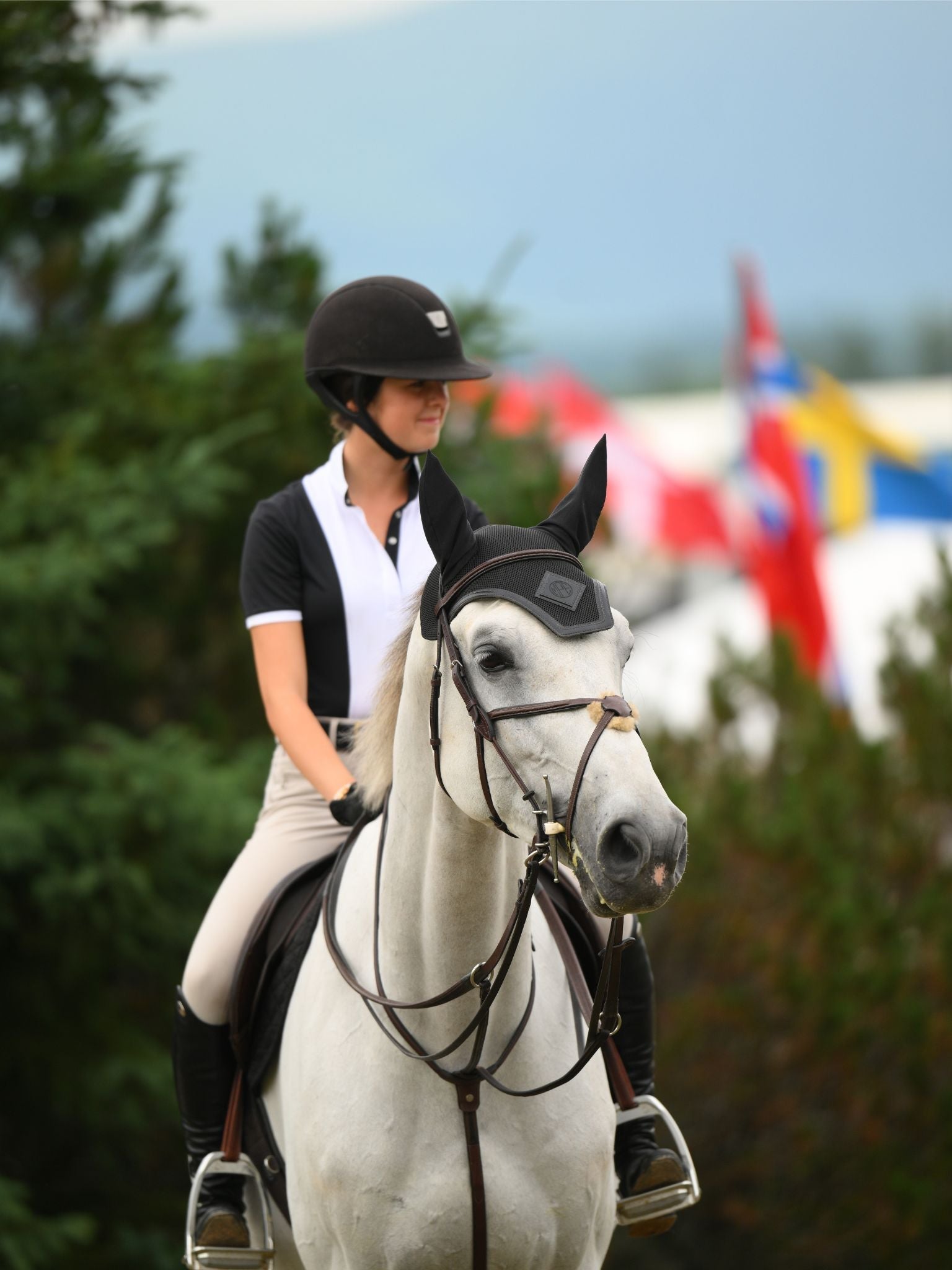 Essex Classics Ladies "Luna II" Black Self - Trim Short Sleeve Performance Show Shirt - Essex Classics - Equiluxe Tack