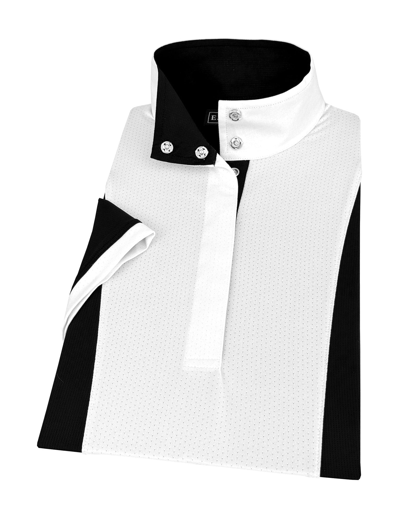 Essex Classics Ladies "Luna II" Black Self - Trim Short Sleeve Performance Show Shirt - Essex Classics - Equiluxe Tack