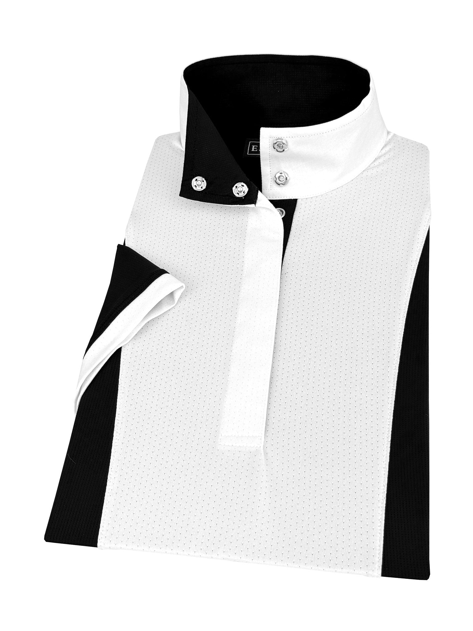 Essex Classics Ladies "Luna II" Black Self - Trim Short Sleeve Performance Show Shirt - Essex Classics - Equiluxe Tack