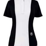 Essex Classics Ladies "Luna II" Black with Geometric Short Sleeve Performance Show Shirt - Equiluxe Tack