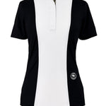 Essex Classics Ladies "Luna II" Black with Leopard Short Sleeve Performance Show Shirt - Essex Classics - Equiluxe Tack