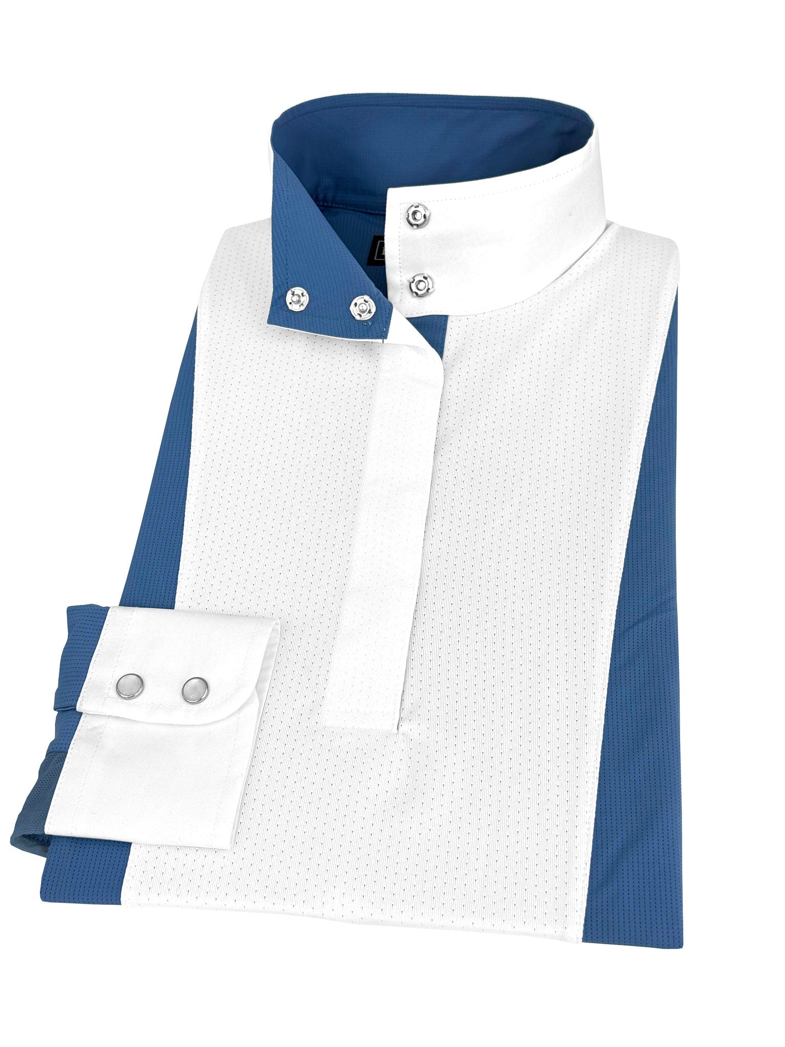 Essex Classics Ladies "Luna II" Blue Self - Trim Long Sleeve Performance Show Shirt - Essex Classics - Equiluxe Tack