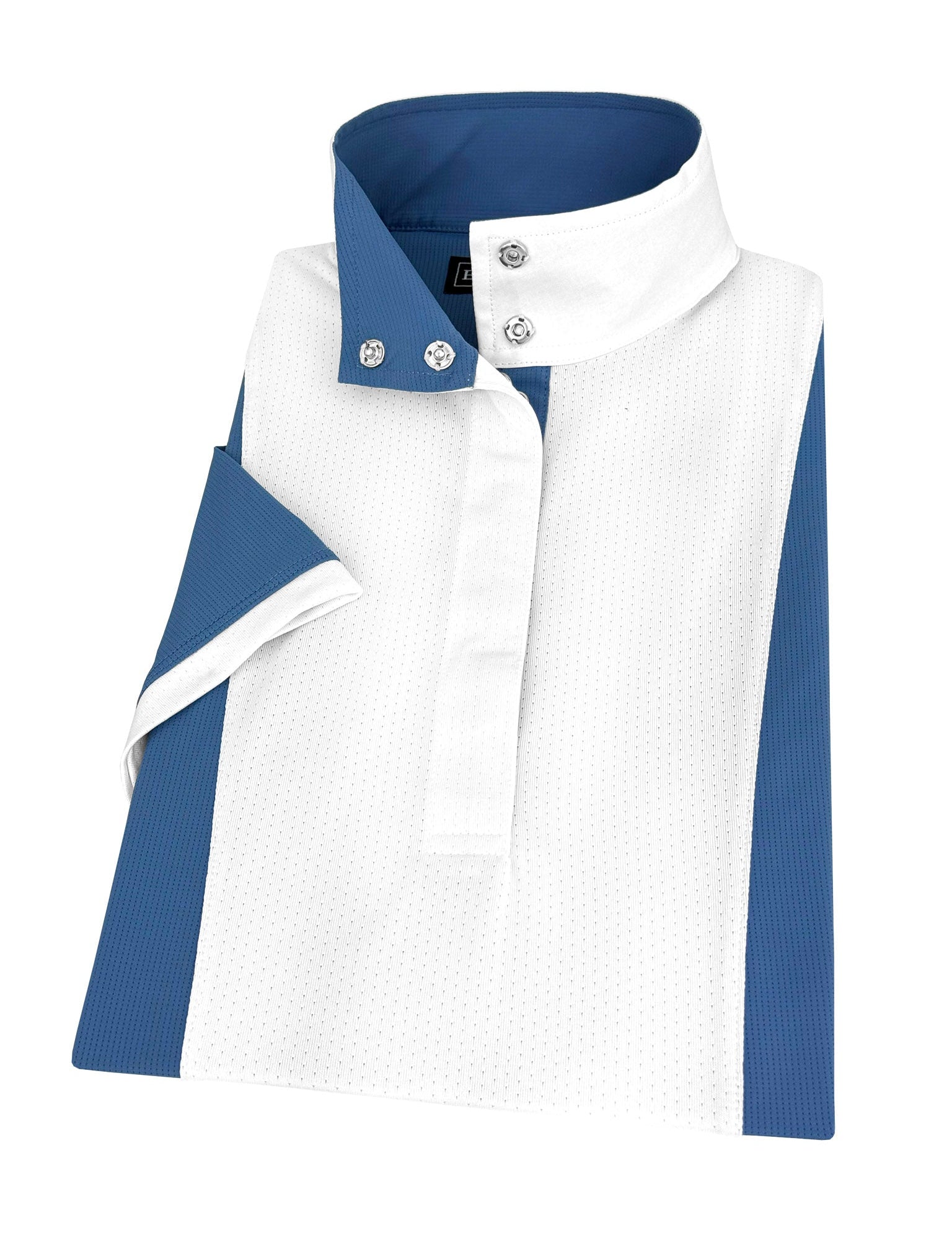 Essex Classics Ladies "Luna II" Blue Self - Trim Short Sleeve Performance Show Shirt - Essex Classics - Equiluxe Tack